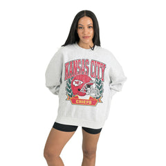 Kansas City Chiefs Gameday Couture Women's Heritage Premium Fleece Pullover Sweatshirt - Gray on sale