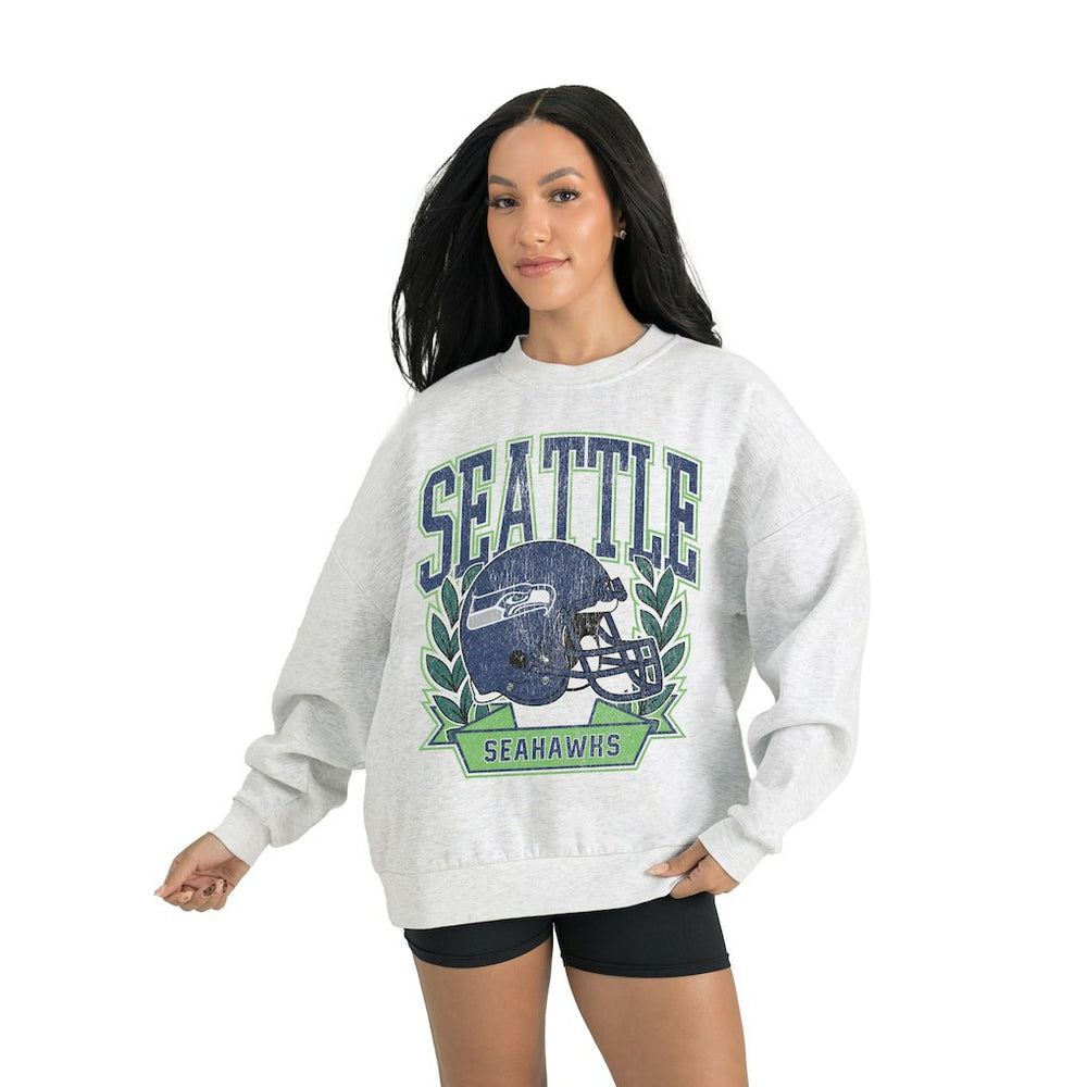 Seattle Seahawks Gameday Couture Women's Heritage Premium Fleece Pullover Sweatshirt - Gray online