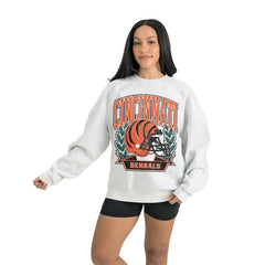 Cincinnati Bengals Gameday Couture Women's Heritage Premium Fleece Pullover Sweatshirt - Gray outlet