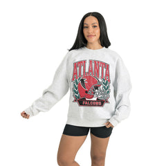 Atlanta Falcons Gameday Couture Women's Heritage Premium Fleece Pullover Sweatshirt - Gray outlet