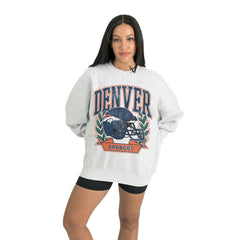 Denver Broncos Gameday Couture Women's Heritage Premium Fleece Pullover Sweatshirt - Gray sale