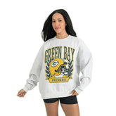 Green Bay Packers Gameday Couture Women's Heritage Premium Fleece Pullover Sweatshirt - Gray for sale