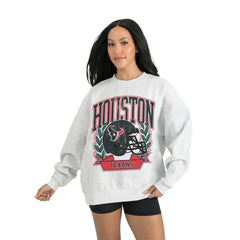 Houston Texans Gameday Couture Women's Heritage Premium Fleece Pullover Sweatshirt - Gray for sale