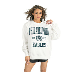 Philadelphia Eagles Gameday Couture Women's Timeless Triumph Premium Fleece Pullover Sweatshirt - White sale
