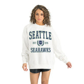 Seattle Seahawks Gameday Couture Women's Timeless Triumph Premium Fleece Pullover Sweatshirt - White sale