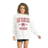 San Francisco 49ers Gameday Couture Women's Timeless Triumph Premium Fleece Pullover Sweatshirt - White sale