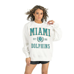 Miami Dolphins Gameday Couture Women's Timeless Triumph Premium Fleece Pullover Sweatshirt - White outlet