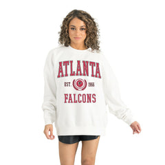 Atlanta Falcons Gameday Couture Women's Timeless Triumph Premium Fleece Pullover Sweatshirt - White on sale