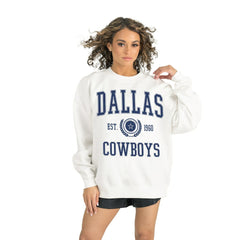 Dallas Cowboys Gameday Couture Women's Timeless Triumph Premium Fleece Pullover Sweatshirt - White for sale