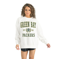 Green Bay Packers Gameday Couture Women's Timeless Triumph Premium Fleece Pullover Sweatshirt - White online
