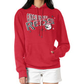 Cincinnati Reds Starter Women's Fireworks Fleece Tri-Blend Pullover Hoodie Red