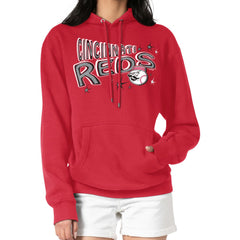 Cincinnati Reds Starter Women's Fireworks Fleece Tri-Blend Pullover Hoodie Red
