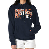 Houston Astros Starter Women's Fireworks Fleece Tri-Blend Pullover Hoodie Navy