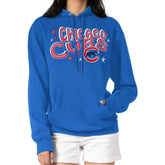 Chicago Cubs Starter Women's Fireworks Fleece Tri-Blend Pullover Hoodie Royal