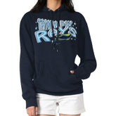Tampa Bay Rays Starter Women's Fireworks Fleece Tri-Blend Pullover Hoodie Navy