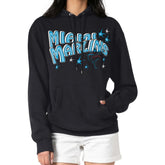 Miami Marlins Starter Women's Fireworks Fleece Tri-Blend Pullover Hoodie Black