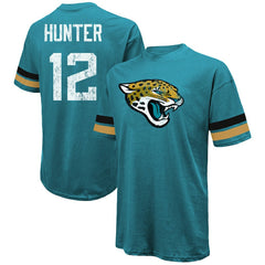 Travis Hunter Jacksonville Jaguars Majestic Threads 2025 NFL Draft First Round Pick Oversized T-Shirt - Teal online