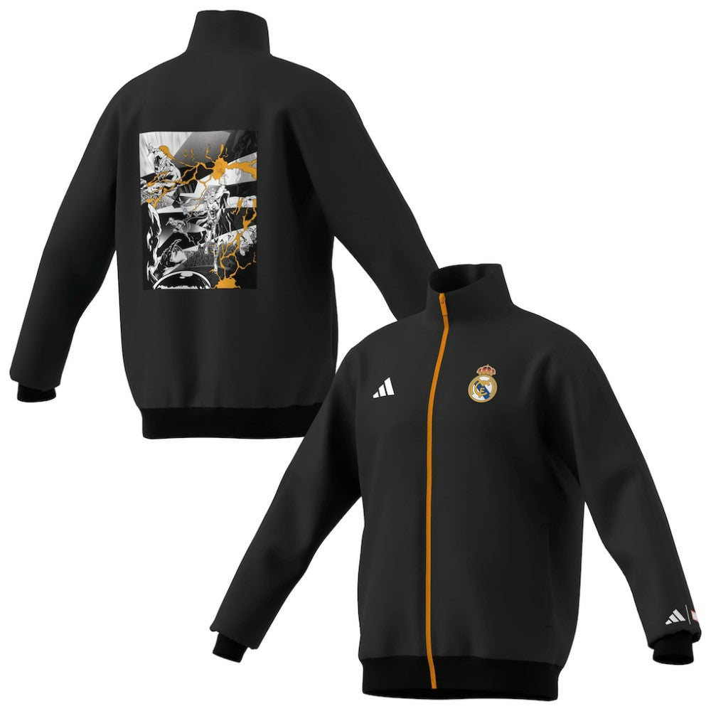 Real Madrid x Marvel Youth Track Jacket Discount - Black