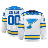St. Louis Blues Fanatics Away Authentic Pro Custom Jersey - White Jerseys