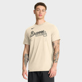 Atlanta Braves Wordmark Tri-Blend T-Shirt Natural