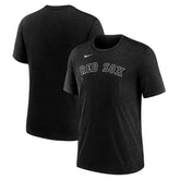Boston Red Sox Wordmark Tri-Blend T-Shirt Heather Black
