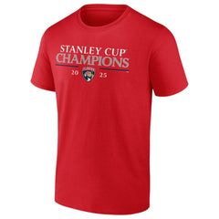 Florida Panthers Fanatics 2025 Stanley Cup Champions Signature Roster T-Shirt - Red T-shirts