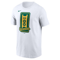 Athletics Script T-Shirt White