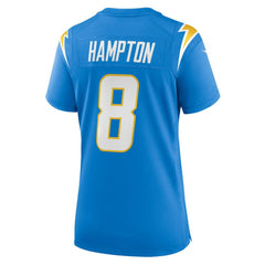 Omarion Hampton Los Angeles Chargers Women's Team Game Jersey - Powder Blue sale