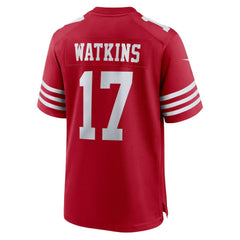 Jordan Watkins San Francisco 49ers Team Game Jersey - Scarlet outlet
