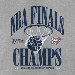 Oklahoma City Thunder 2025 NBA Finals Champions Fade Away Retro T-Shirt - Steel discount
