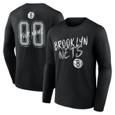 Brooklyn Nets Hustle Custom Long Sleeve T-Shirt - Black online