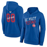 Detroit Pistons Women's Hustle Custom Pullover Hoodie sale - Blue outlet