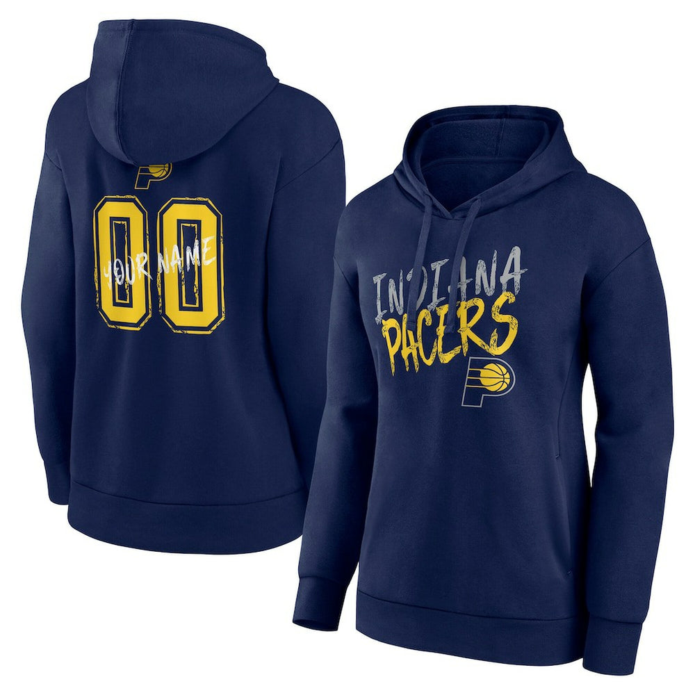 Indiana Pacers Women's Hustle Custom Pullover Hoodie - Navy for sale