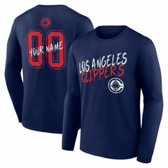 LA Clippers Hustle Custom Long Sleeve T-Shirt - Navy outlet