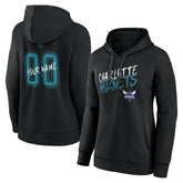 Charlotte Hornets Women's Hustle Custom Pullover Hoodie - Black online