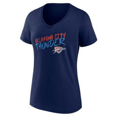 Oklahoma City Thunder Women's Hustle Custom V-Neck T-Shirt - Navy discount