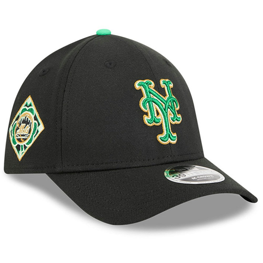 New York Mets 2026 St. Patrick's Day 39THIRTY Flex Hat Black