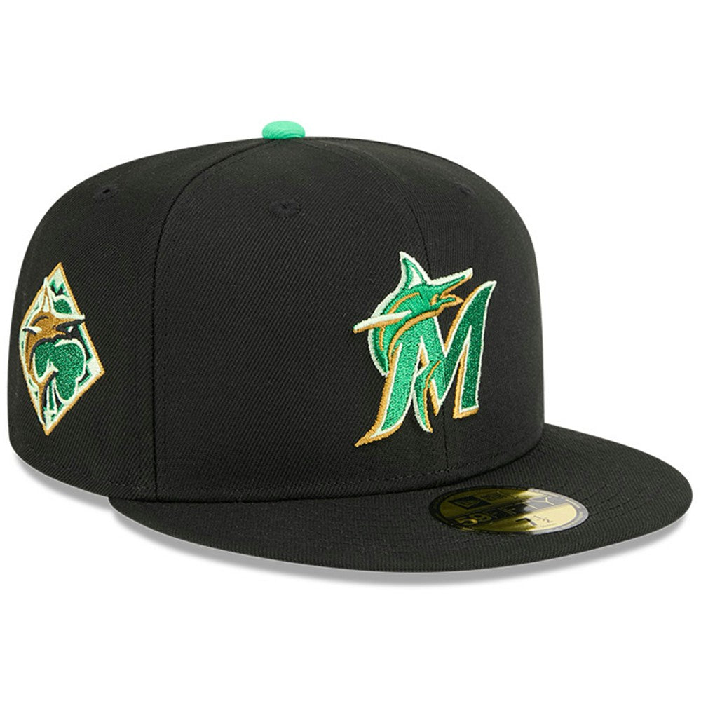Miami Marlins 2026 St. Patrick's Day 59FIFTY Fitted Hat Black