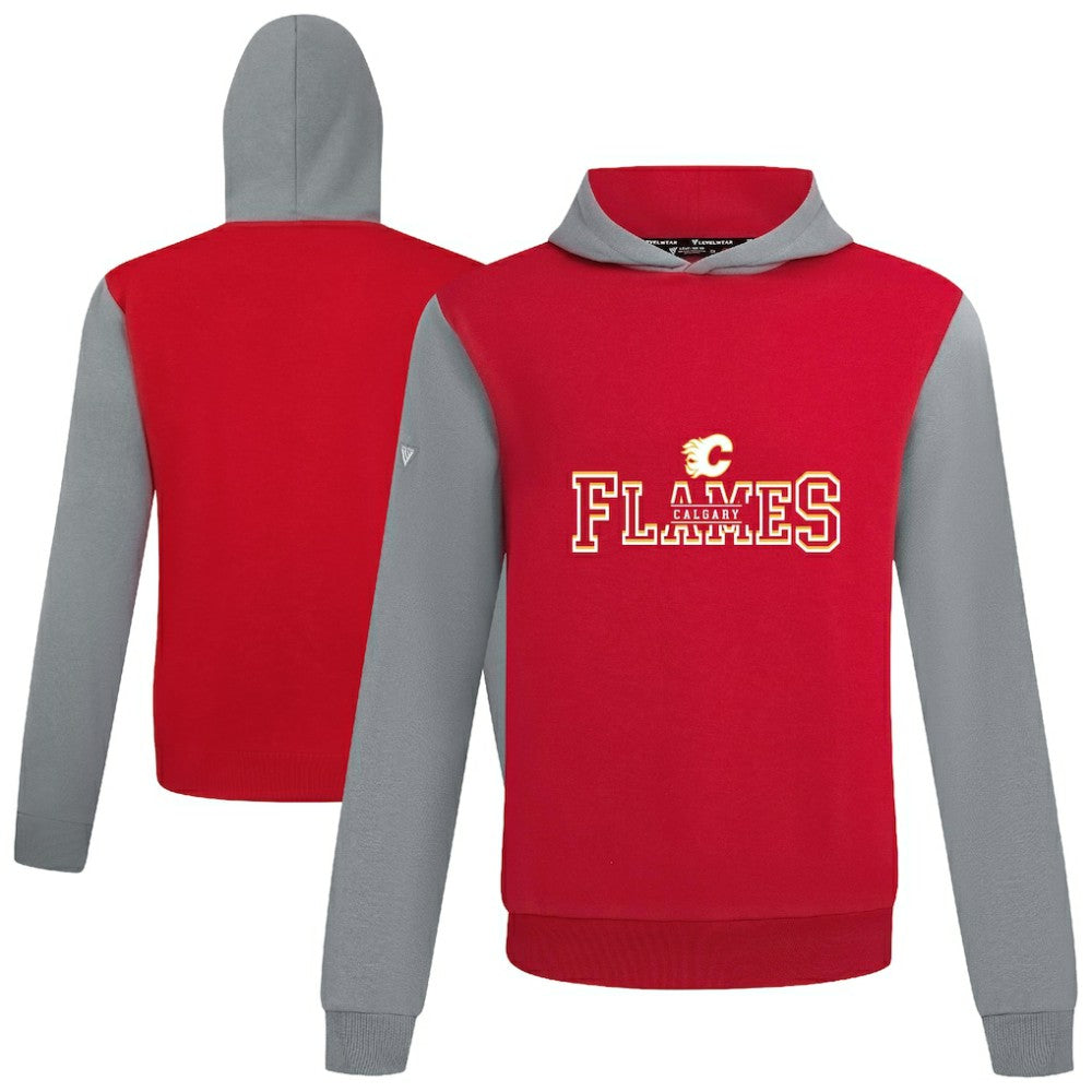 Calgary Flames Levelwear Ultimate Journey Pullover Hoodie - Red/Gray Hoodies