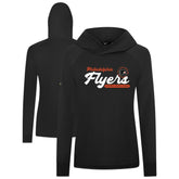 Philadelphia Flyers Levelwear Women's Slender Monument Raglan Pullover Hoodie - Black Hoodies