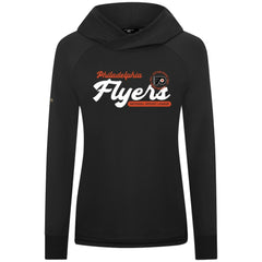 Philadelphia Flyers Levelwear Women's Slender Monument Raglan Pullover Hoodie - Black Hoodies