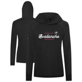 Colorado Avalanche Levelwear Women's Slender Monument Raglan Pullover Hoodie - Black Hoodies