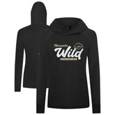 Minnesota Wild Levelwear Women's Slender Monument Raglan Pullover Hoodie - Black Hoodies