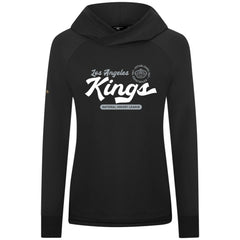 Los Angeles Kings Levelwear Women's Slender Monument Raglan Pullover Hoodie - Black Hoodies