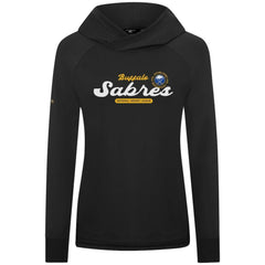 Buffalo Sabres Levelwear Women's Slender Monument Raglan Pullover Hoodie - Black Hoodies