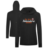 New York Islanders Levelwear Women's Slender Monument Raglan Pullover Hoodie - Black Hoodies