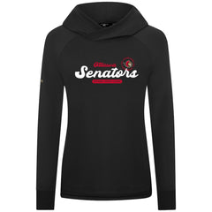 Ottawa Senators Levelwear Women's Slender Monument Raglan Pullover Hoodie - Black Hoodies