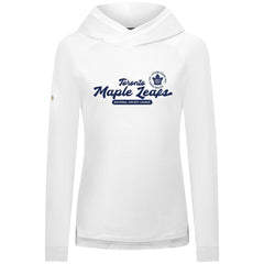 Toronto Maple Leafs Levelwear Women's Slender Monument Raglan Pullover Hoodie - White Hoodies
