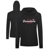 Montreal Canadiens Levelwear Women's Slender Monument Raglan Pullover Hoodie - Black Hoodies