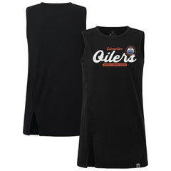 Edmonton Oilers Levelwear Women's Influx Monument Tank Top - Black Tank Top